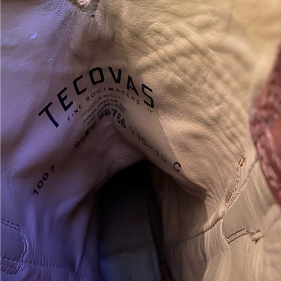 Tecovas The Nash Men’s Cowboy Boots 9.5 EE Exotic Lizard Brown Roper Made Mexico - Picture 15 of 16